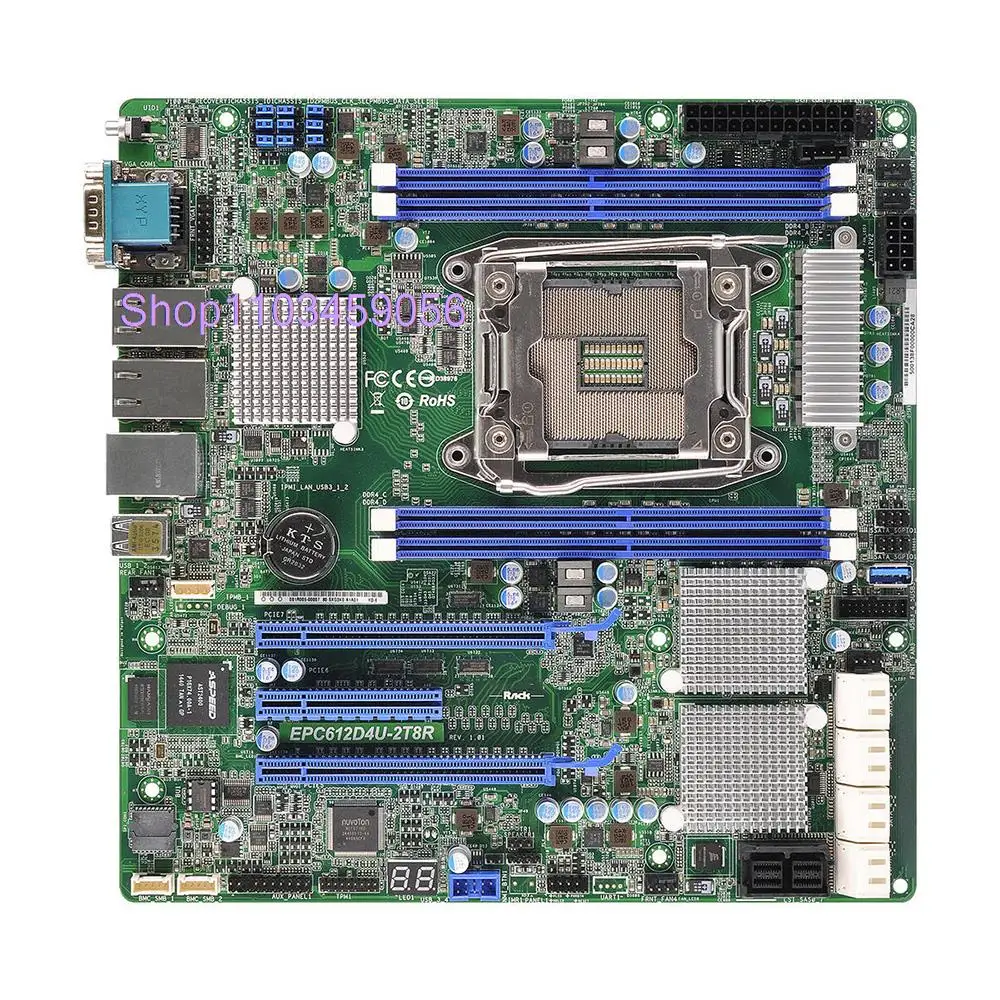 ASROCK LGA2011-3 C612 DDR4 UATX 지지대 E5-1600 2600 V3 용 서버 마더보드 EPC612D4U-2T8R