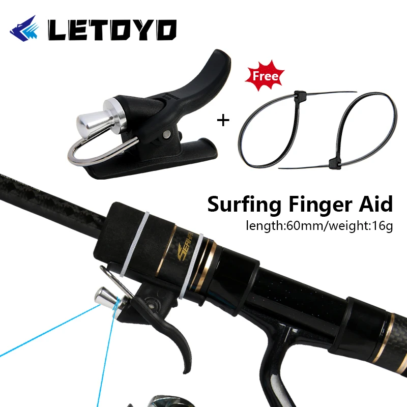 LETOYO Surf Casting Cannon Clip Trigger Thumb Button Breakaway Cannon