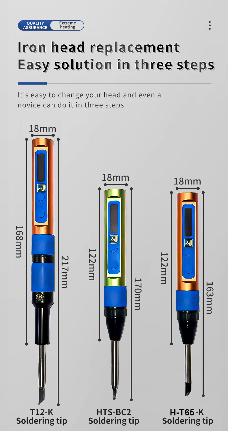 H-01 Soldering Iron 65W Adjustable Temperature PD3.0 Portable Compatible TS and