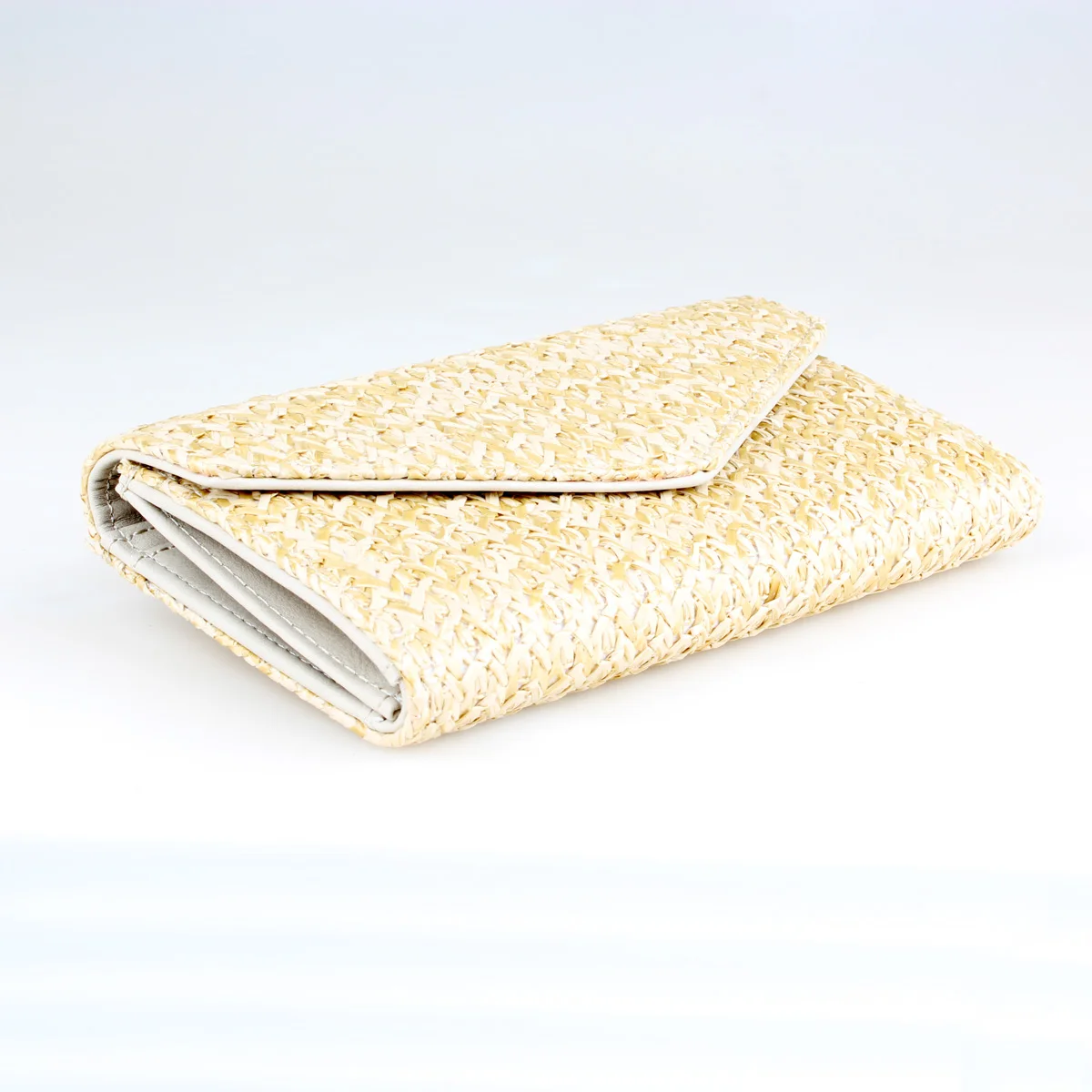 High-Quality Braided Fabric Wallet - Stylish Beige Coin Pouch