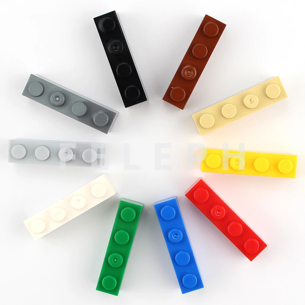 

Feleph 50Pcs/lot 1x4 Bricks Classic Parts Building Creative Play Blocks Set Toys Compatible with 3010 3066 Major Brick Brands