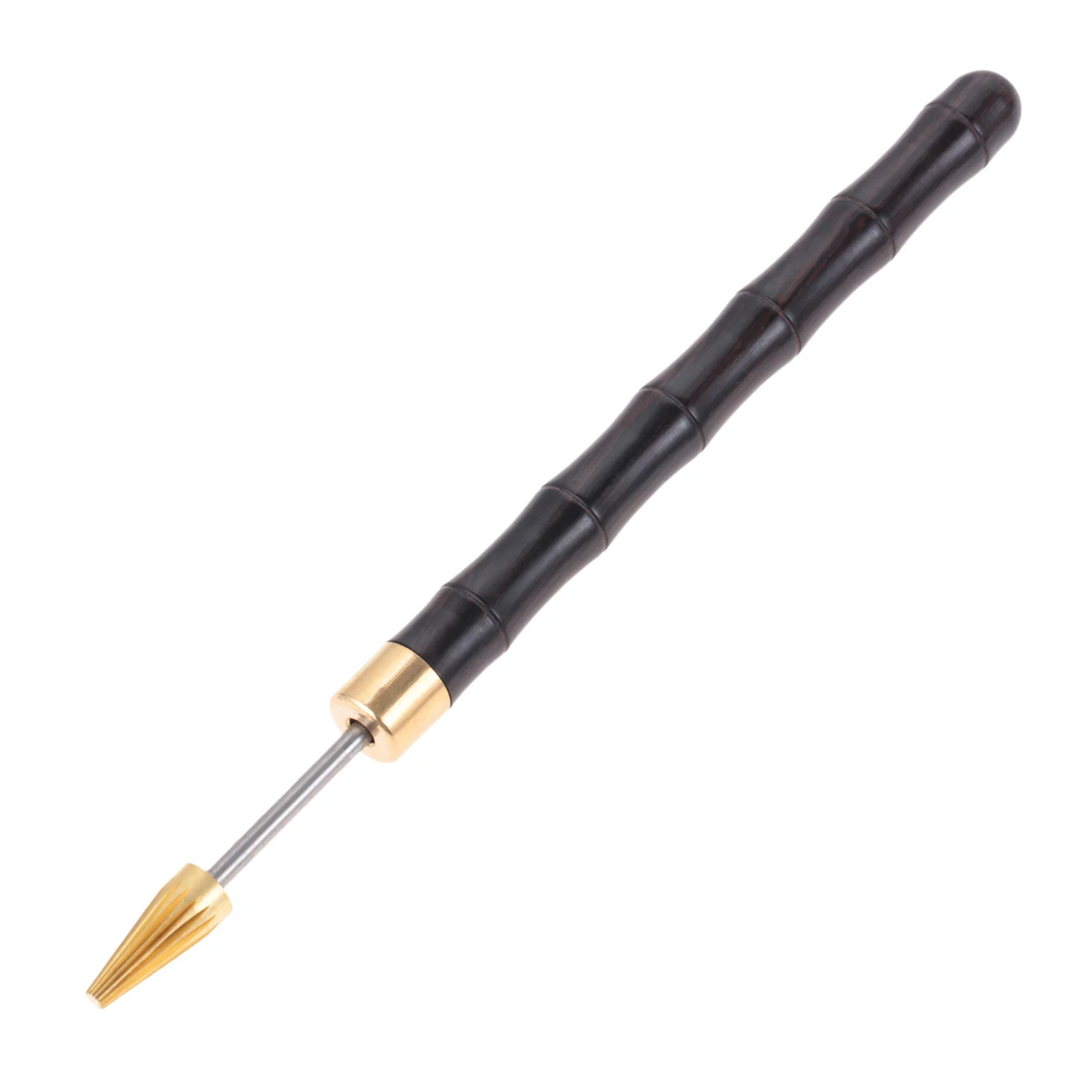 1pc Leather Edge Oil Pen Sandalwood Handle Stainless Steel Mast Dye Pencil Applicator Quick Paint Roller Tool for Le