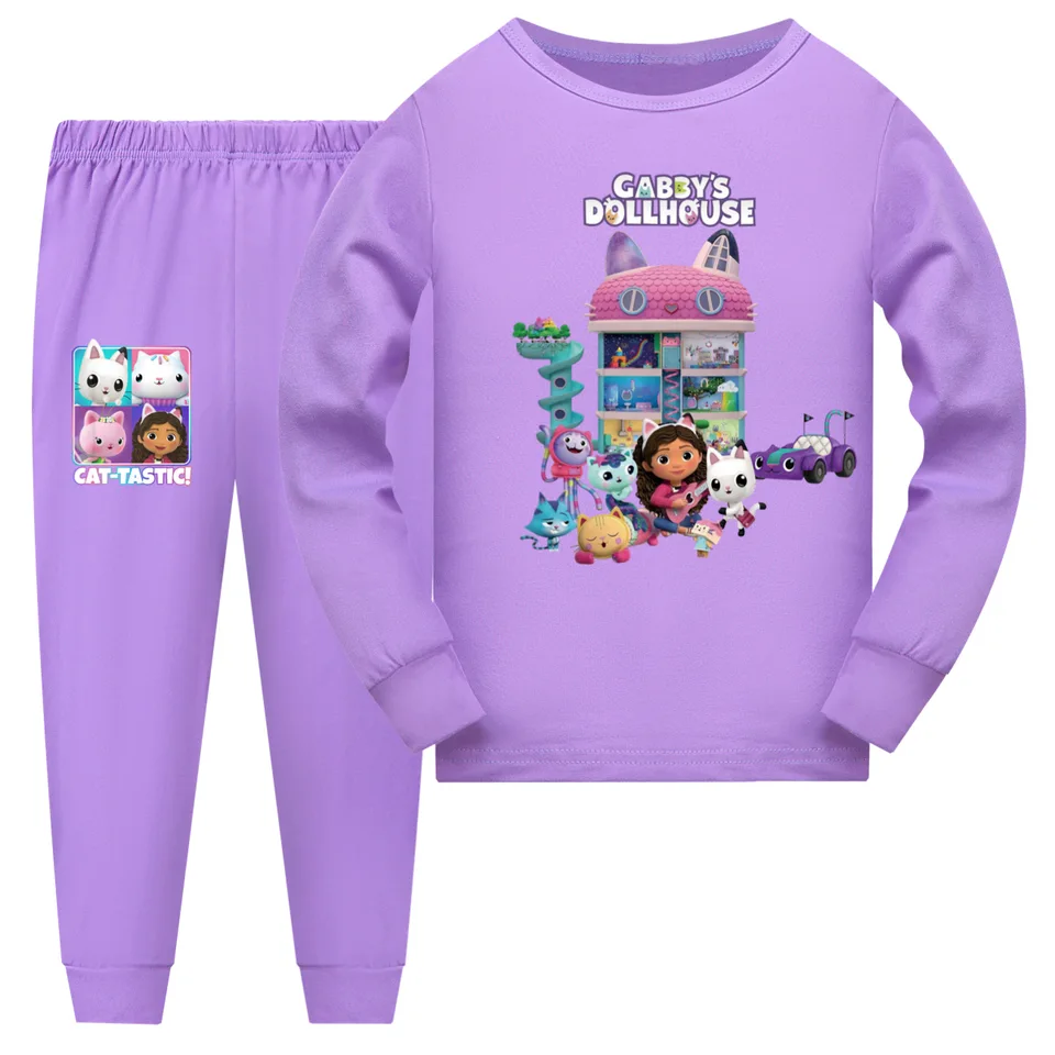 Pigiama Bambina Gabby's Dollhouse - 2 Pezzi Cotone, Ideale Regalo