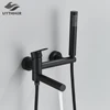 Uythner Bathtub Faucet With Hand Sprayer Shower Faucet Wall Mount Hot Cold Water Mixer For Bathroom Bath Shower Set System 1