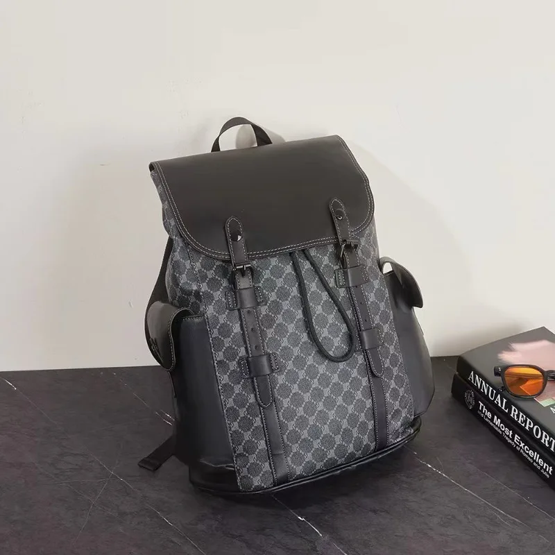 2024 New Men's Backpack Fashion Vintage Floral Print Backpacks Men High-quality Computer Bag Large Capacity Travel Backpack Male 2
