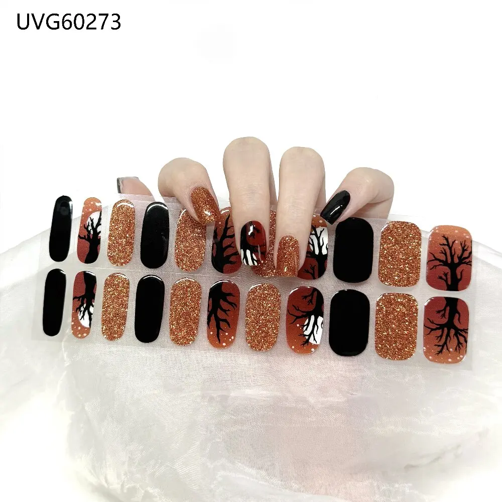 Premium Semi-Cured Nail Wraps Set - Waterproof, Long-Lasting Gel Nail Stickers