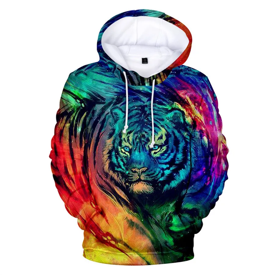 Brand Fashion Hoodies Premium Tiger Skin 3D Printed Mens Sweatshirt Unisex Long Sleeve Pullover Casual Jacket Autumn Winter Coat