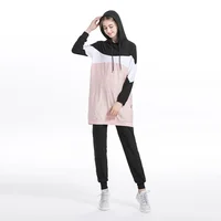 Sweat-shirt à Capuche et Pantalon pour Femme, Survêtement Arabe Musulman, Tenue de dehors, Printemps 2020, 2 Pièces 4