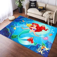 Little Mermaid Ariel Princess Cartoon Rug Carpets 120x160cm Decor for Living Room Bedroom Sofa Bathroom Kids Floor Mat 2