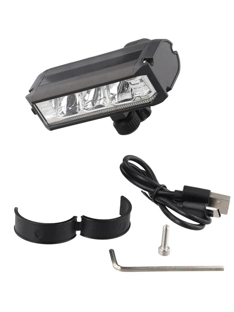 AAAA1 AluminumBikeLight 10.4X4.5X3.8cm WaterproofSuperBright LED Bike Light USB Rechargeable Bicycle Front Headlight Accessories