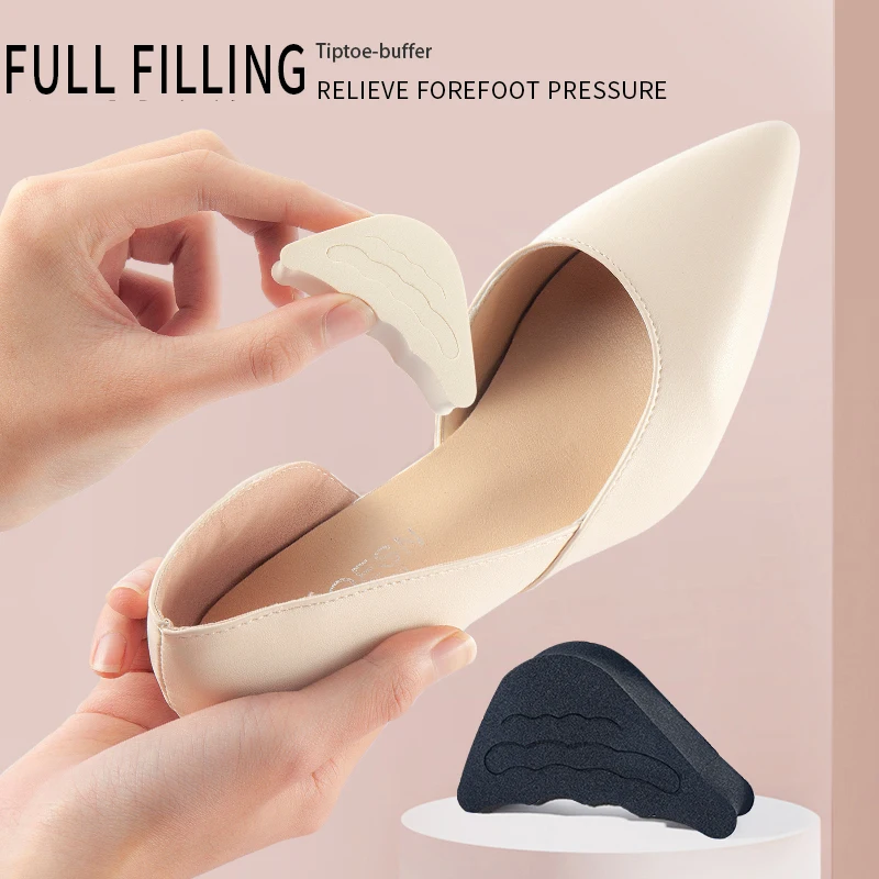 1 Pair Forefoot Insert Pad for Women High Heels Toe Plug Half Sponge Shoes Cushion Feet Filler Insoles Anti-Pain Adjust Pads