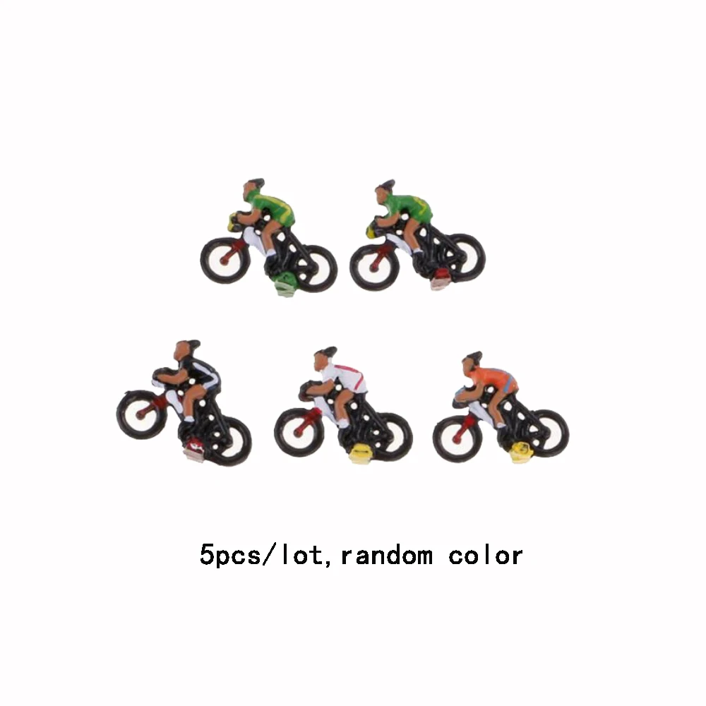 Miniature Painted Cyclist Figures for Diorama and Sand Table Layouts