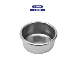Stainless Steel Coffee Filter Basket for Espresso Tools & Barista Accessories (54mm 2cups)