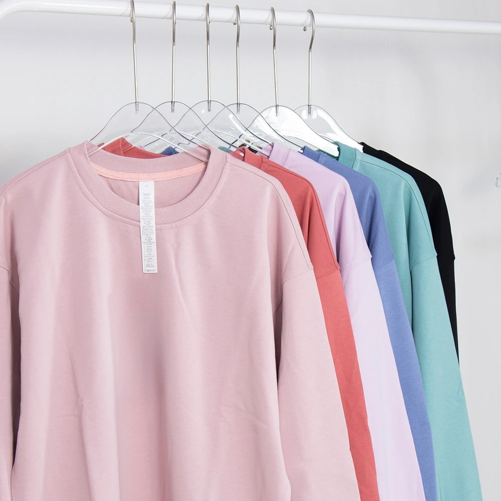 LU LUZHEN Fashion Yoga Clothes Autumn Women's Round Neck Casual Loose Sports Fitness Sweater Running Round Neck Long Sleeve