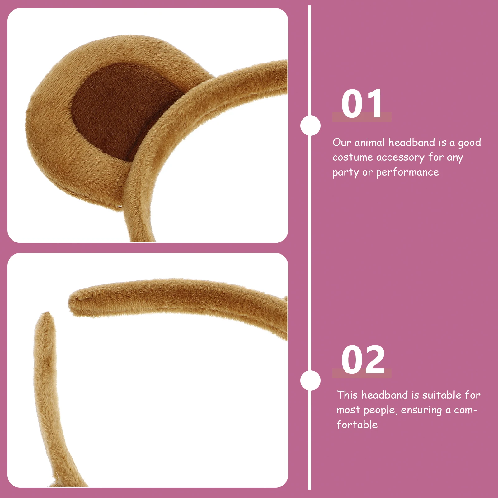 Crown Monkey Ears Headband Animal Ears Headband Adult Costume Girls Headbands Hair Accessories Women Headdress Cosplay Headwear