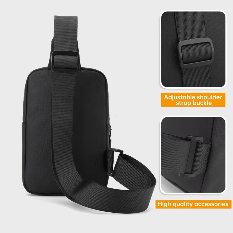 Men's Business Crossbody Bags 2026 New Chest Bag Men's Sling Shoulder Bag Waterproof Outing Backpack Hiking Mobile Phone Bag