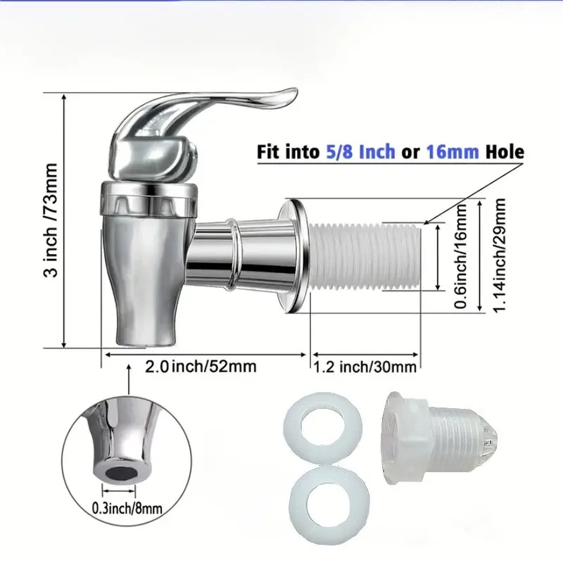 Beverage Faucet Food Grade Electroplated Plastic Cans Juice Faucet Containers Bucket Switch Valve