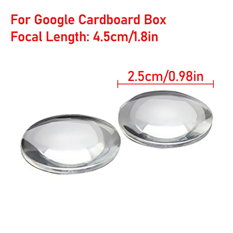 10pcs/lot 25mm X 45mm biconvex objektív számára Google kereső Karton DIY 3D Benne rejlő Tények VR szemüvegek Ultra Érthetően Domború Magasság Magas légnyomású levegő minőségű