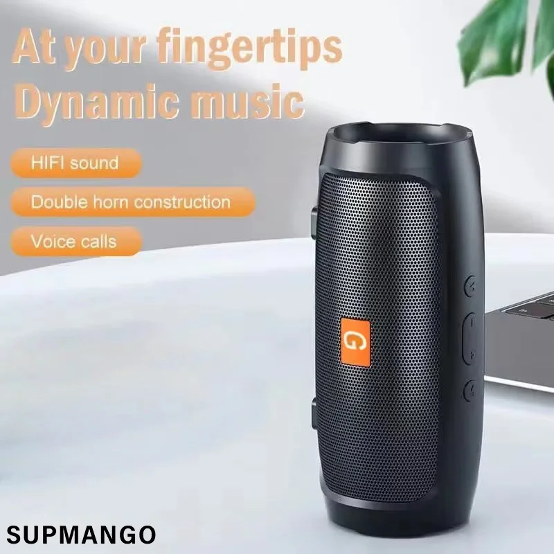 Portable Speaker BT Speaker Dual Speaker Stereo Outdoor Tfusb Playback Fm Voice Broadcasting 50 Wireless