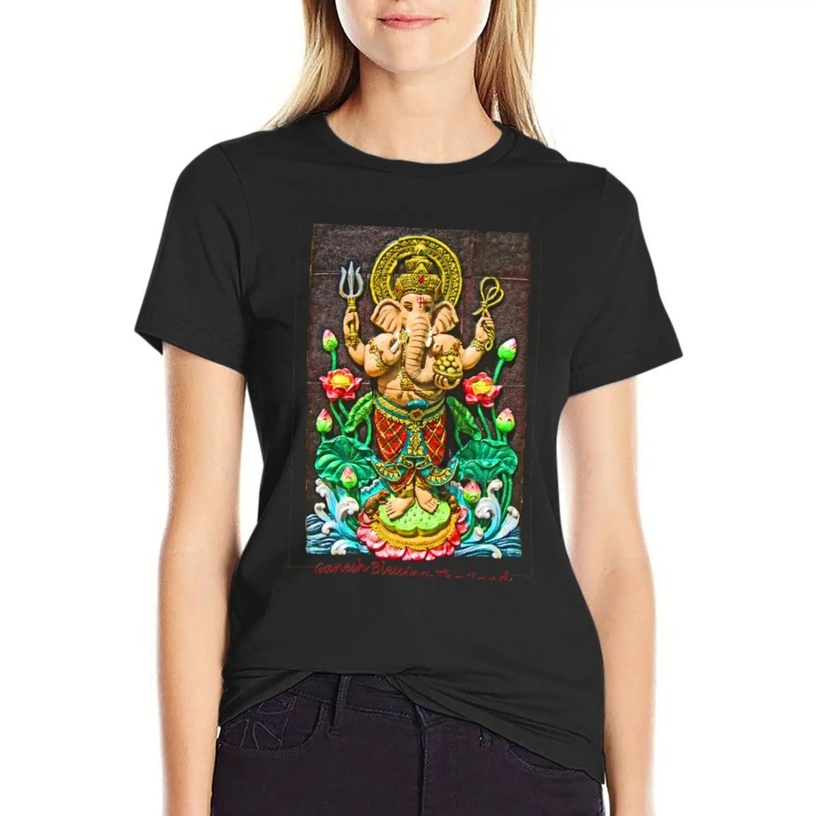 

Ganesh Blessing Thailand T-Shirt tees lady clothes Female clothing female designer clothes Women luxury