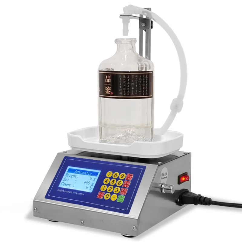 3000ml Liquid Filling Machine Weighing Diaphragm Pump Electronic Scale Water Filler Olive Oil Water Drink Wine Juice Csy-3200