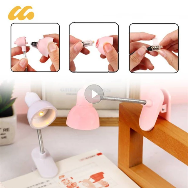 Mini lampe de lecture à pince LED, veilleuses, nettoyage pour lire, table  de chevet, chambre à coucher, étude, conception de clip, maison, enfant,  étudiant - AliExpress