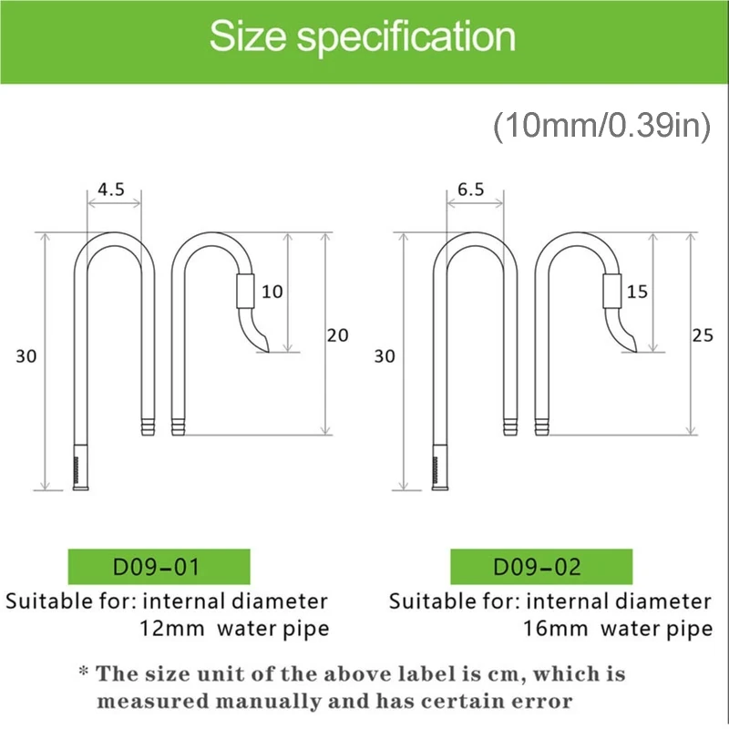 Aquairum Stainless Steel Skimmer Lily Pipe for Tank Filter Pipes Filter Supplies Lily Pipe Inflow Aquarium Inlet Outlet 2