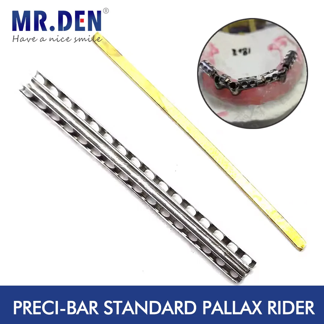 

MR DEN Dental Implant Fittings U-Shaped CEKA Preci-Line Bar Standard Stainless Steel Adjustable Rider for Acrylic Fixation 5cm