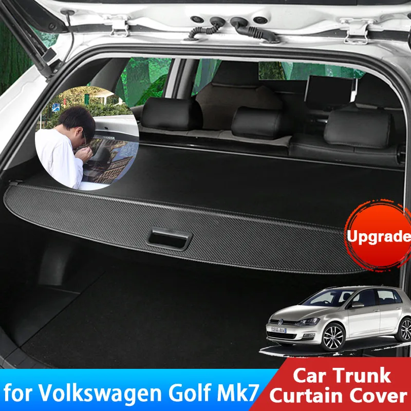 

for Volkswagen VW Golf Mk7 7 VII Hatchback 2014 2012~2021 Accessorie Car Trunk Curtain Mat Rear Curtain Retractable Anti-peeping