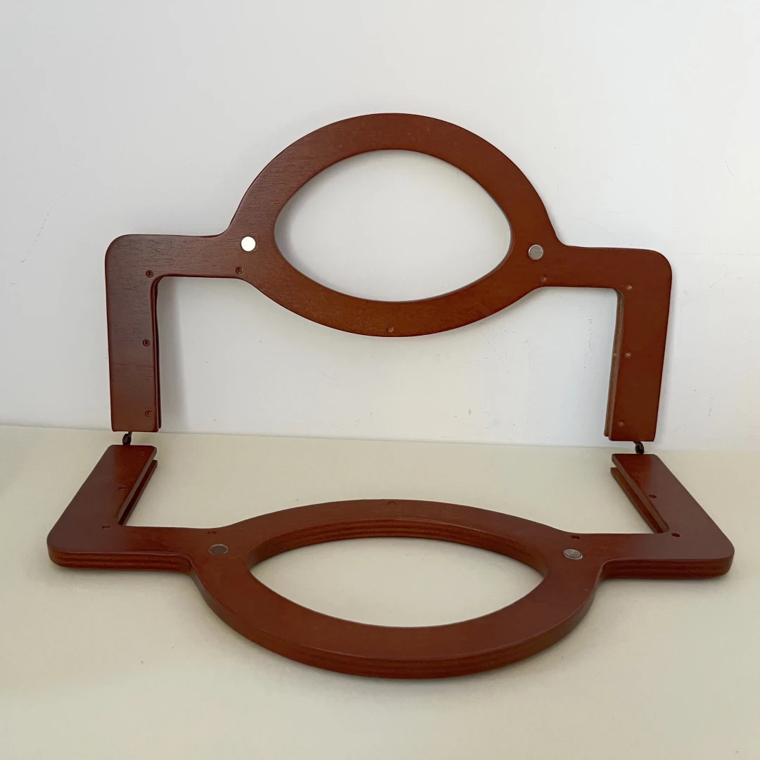 30cm Wooden Bag Handle Wood Purse Frames Buckles Sewing