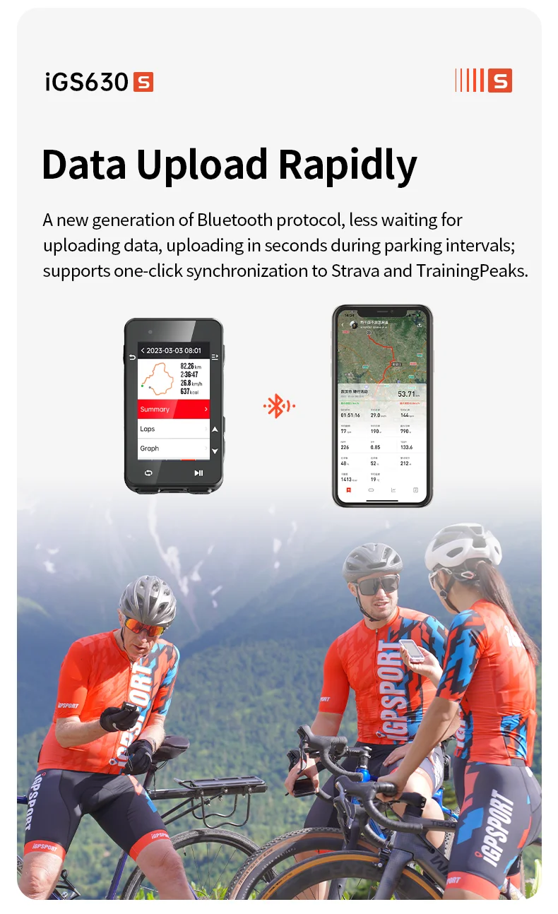 IGPSPORT IGS630S Bike Computer - GPS Navigation With 2.8" Screen