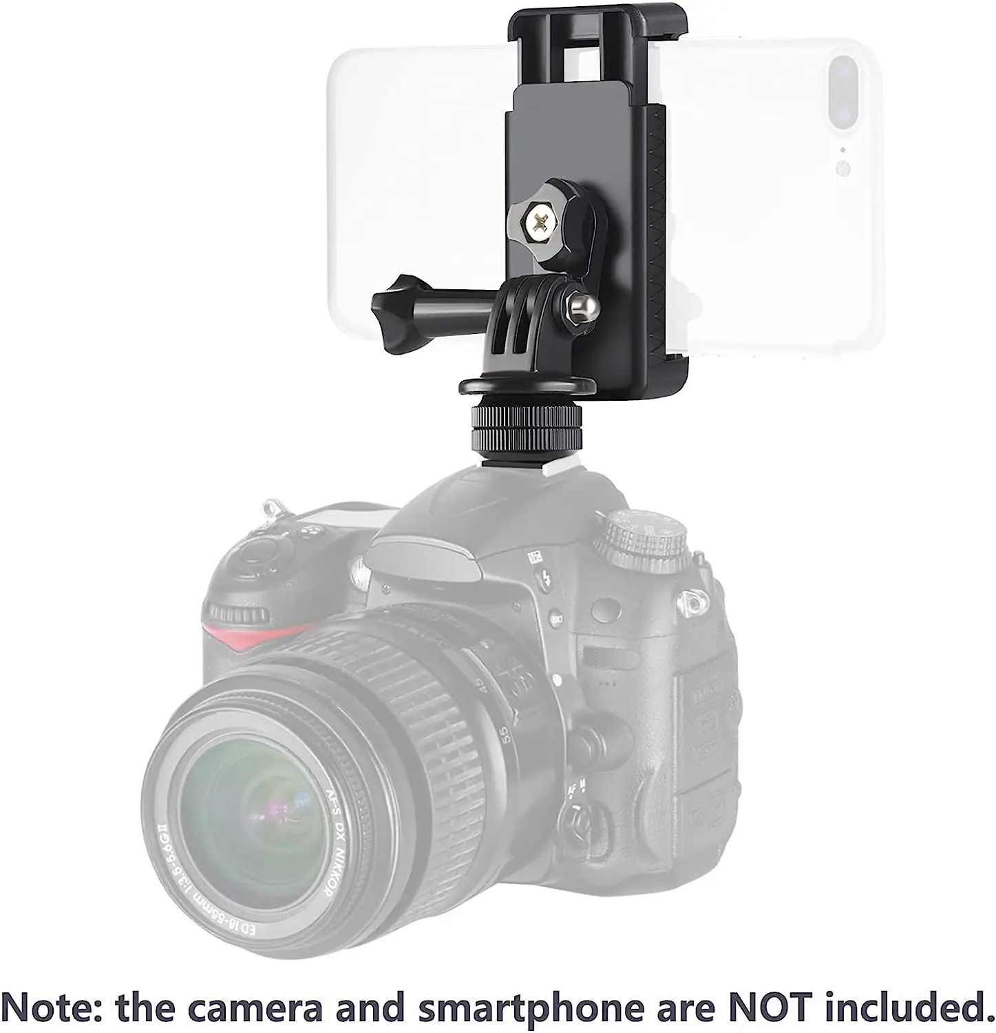 Neewer Phone Holder / Hot Shoe Mount Adapter Kit Per Gopro Hero 11 10 9 8 7 6 5, Dji Osmo Action/Action 2, Iphone 14 13 Pro Max