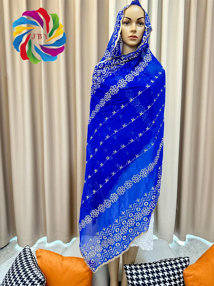2025 Muslimischer Afrikanischer Schal Turban Chiffon Großhandel Bestickter Schal Muslimischer Party-Innenhijab für Damen Foulard – Detail 16