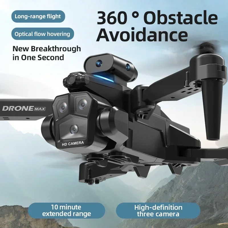 GPS RC 드론 HD 8K 광학 흐름 포지셔닝 장애물 회피 제스처 사진 접이식 쿼드콥터 장난감 선물, C10 최대 1200M