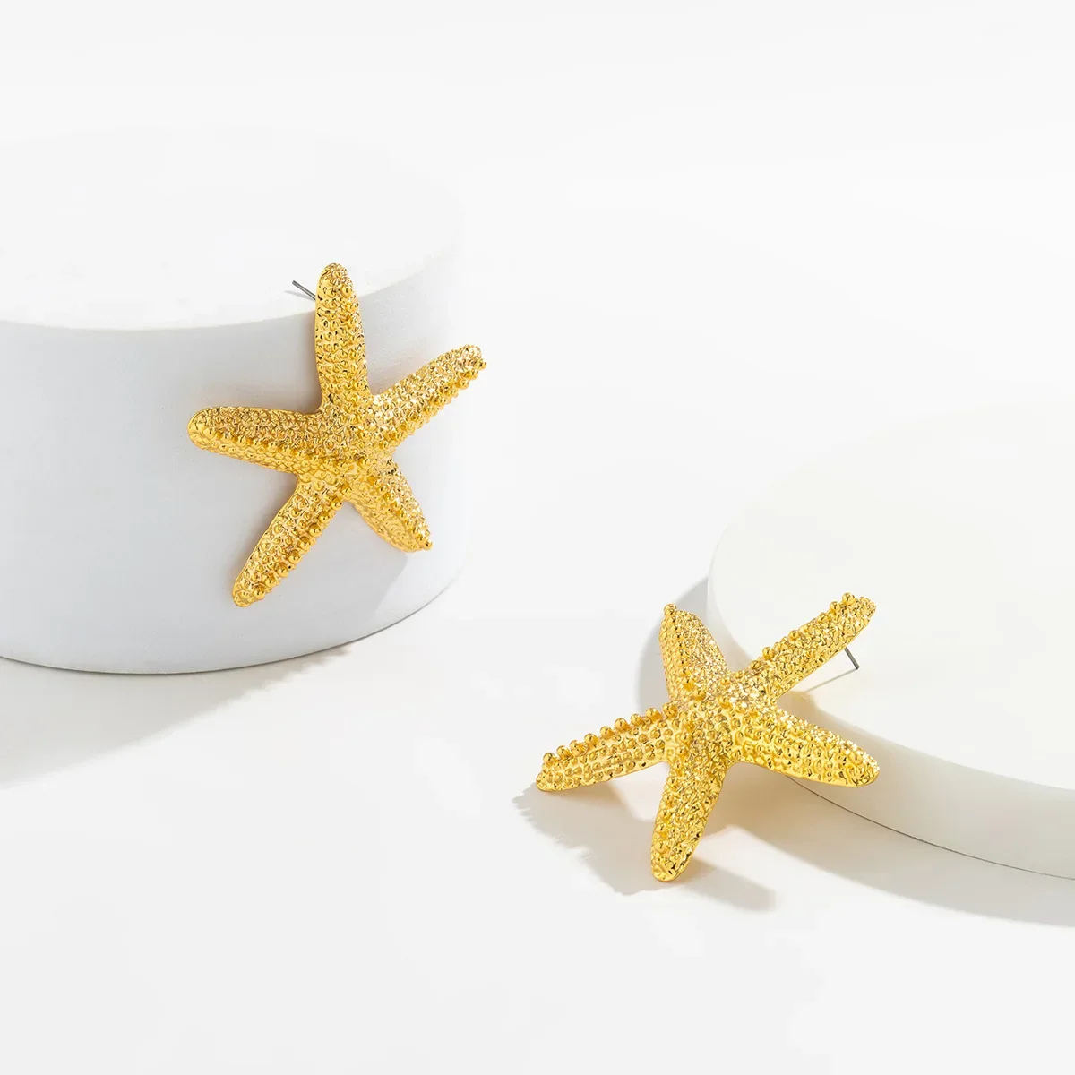 Gold Color Conch Starfish Seashell Earrings Boho Ocean Scallop Shell Ear Studs Statement Star Necklace Summer Beach Jewelry Gift