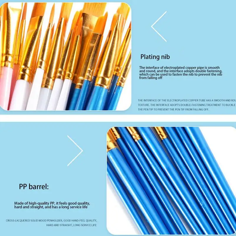 Paint Brushes For Acrylic Painting Acrylic Watercolor Paint Brush Set Of 10  Smooth And Flexible Artist Paint Brushes Versatile - AliExpress