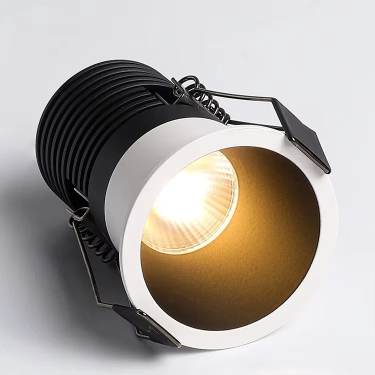 35-55-65mm 실내용 미니 딥 안티글레어 COB 알루미늄 스포트라이트 매립형 올 스카이 스타 거실용 좁은 테두리 5W 7W 15W