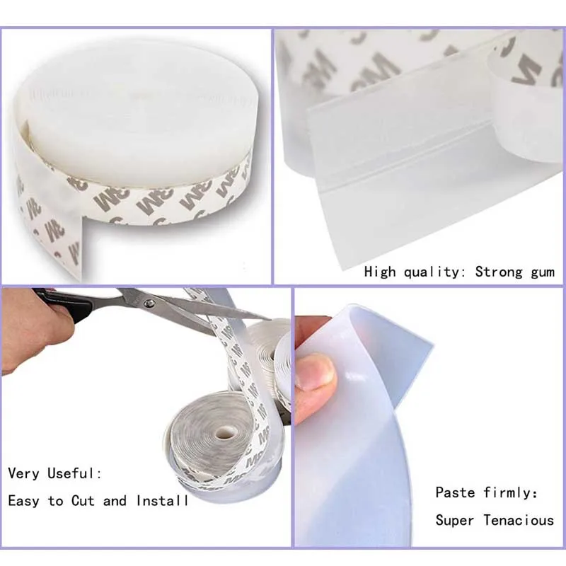 Seal Strip Bottom Self Adhesive Weather Strip Silicone Soundproofing Window Seal Anti Draft Dust Insect Door