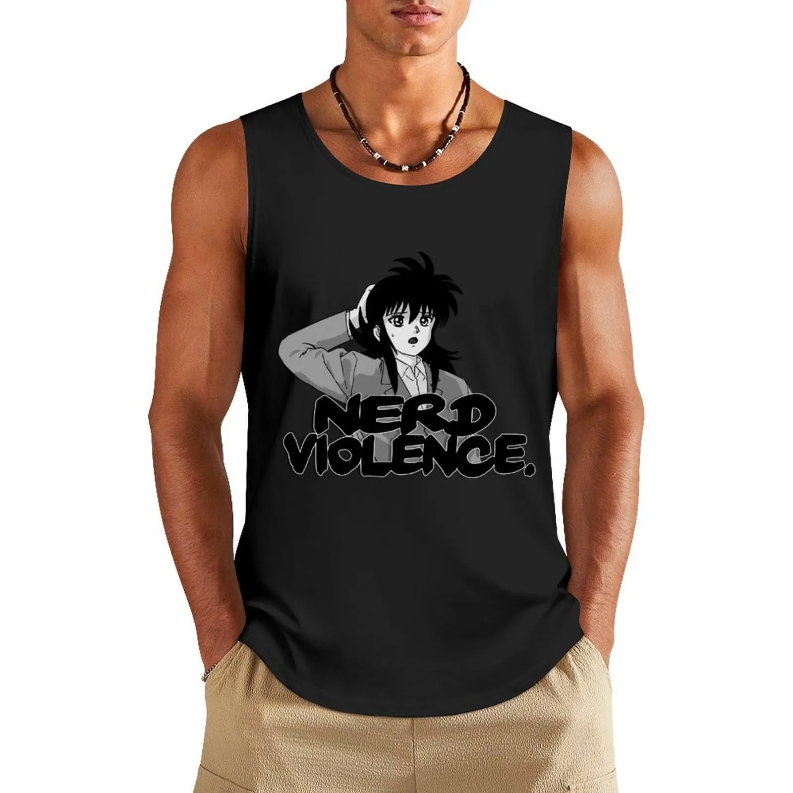 

Nerd Violence. Tank Top singlets for men t-shirt Men's