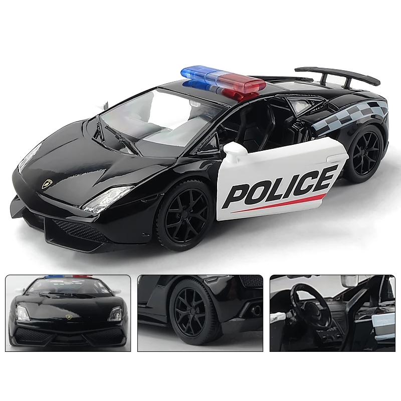 1/36 Lamborghini Gallardo LP570-4 Super Sport Toy Car RMZ City Diecast Metal Miniature Model Pull Back Collection Gift For Boy 2