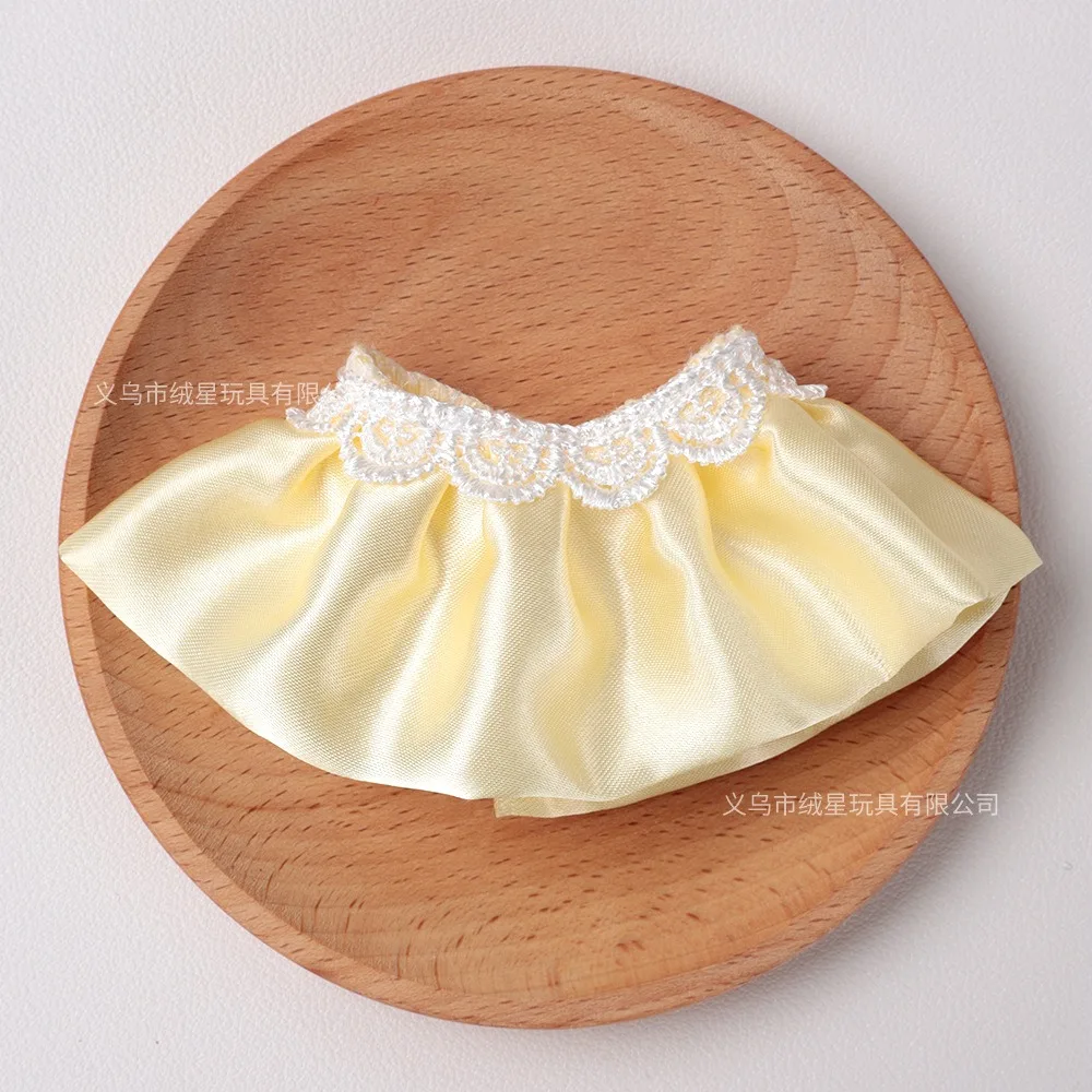 Cute Lace Pleated Mini Skirt for 10-20cm Cotton Doll Plaid Stripe Doll Dress Up Outfit Kawaii Doll Clothing Accessories DIY