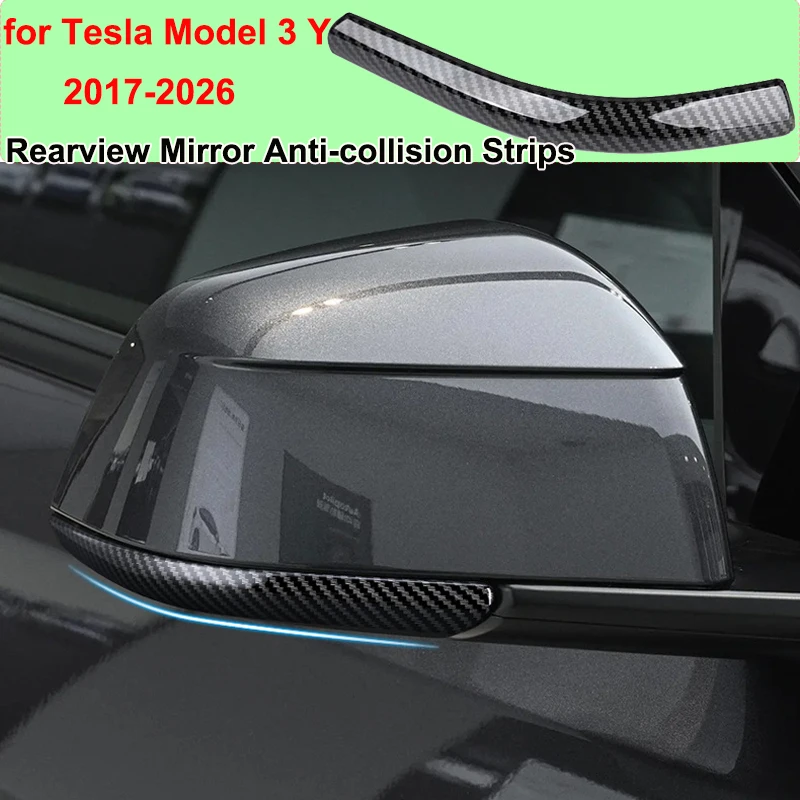 Für Tesla Model Y Juniper 2026 Zubehör Rückspiegel Anti-Kollisions-Streifen Verkleidung M3H 2025 Kratzschutz-Aufkleber