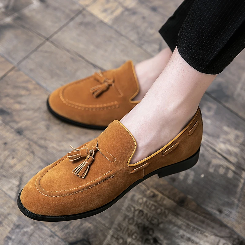 

Big Size Suede Leather Man Loafers Luxury 2023 Casual Shoes For Men Boat Shoes Handmade Men Slip on Shoes Male Moccasins Zapatos