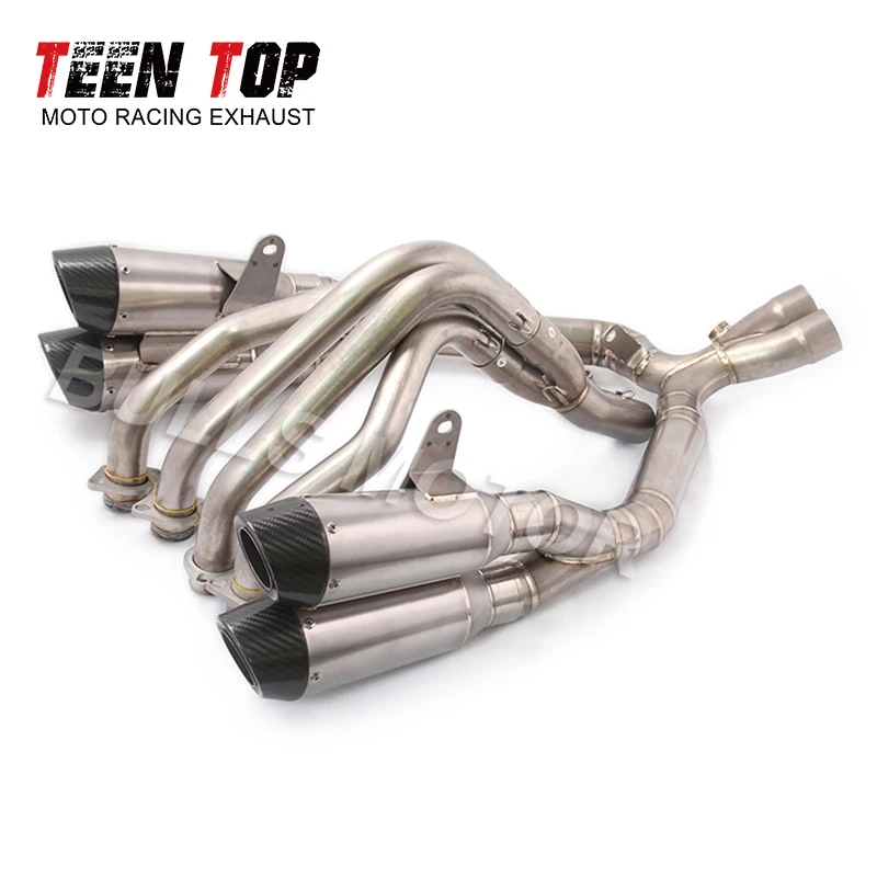 Full System Motorcycle Exhaust Modified Muffler Titanium Alloy Front Middle Link Pipe For Kawasaki Z1000 Z1000SX 2010 - 2019 - Image 5
