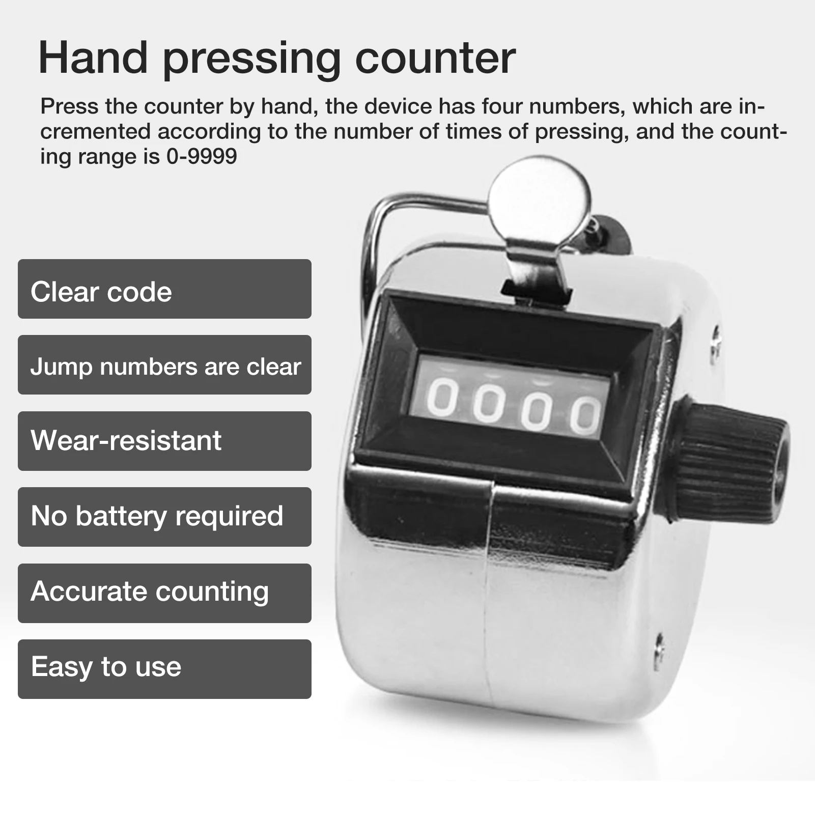 Stainless Steel Jump Clicker Counter