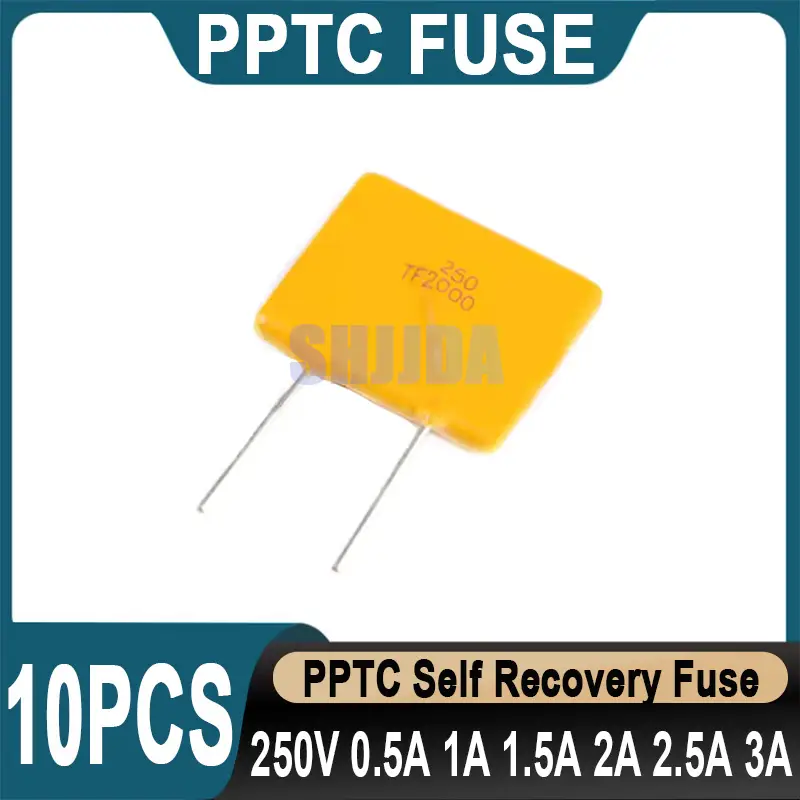 10PCS PPTC Resettable Fuse 250V 0.11A 0.12A 0.18A 0.2A 0.3A 0.4A 0.5A 0.6A 0.8A 1A 1.2A 1.5A 2A 3A Plug In Self Resettable Fuse image 2