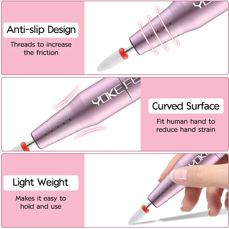 Electric Nail Drill Electric Nail Grinder 30000RPM USB Nail Drill Machine Acrylic Nail Gel Polish