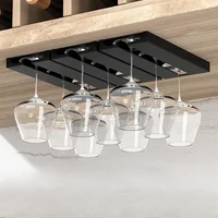 2PCS Upside-down Wine Kitchen Glass Holder Upside-down Glass Holder Household Hanging Glass Holder Free of Drilling 2