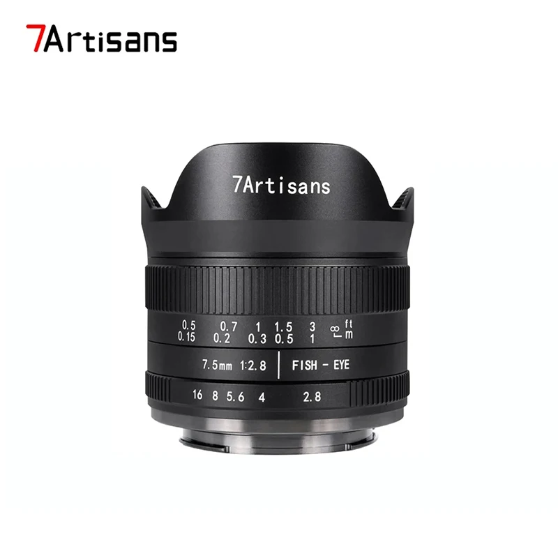 7 Artigiani 7.5Mm F2.8 Ii Aps-C Obiettivo Fisheye Ultra Grandangolare Per Obiettivo Fotocamera Sony E Fuji Xf Canon M / Rf Nikon Z Macro M4/3 Mount