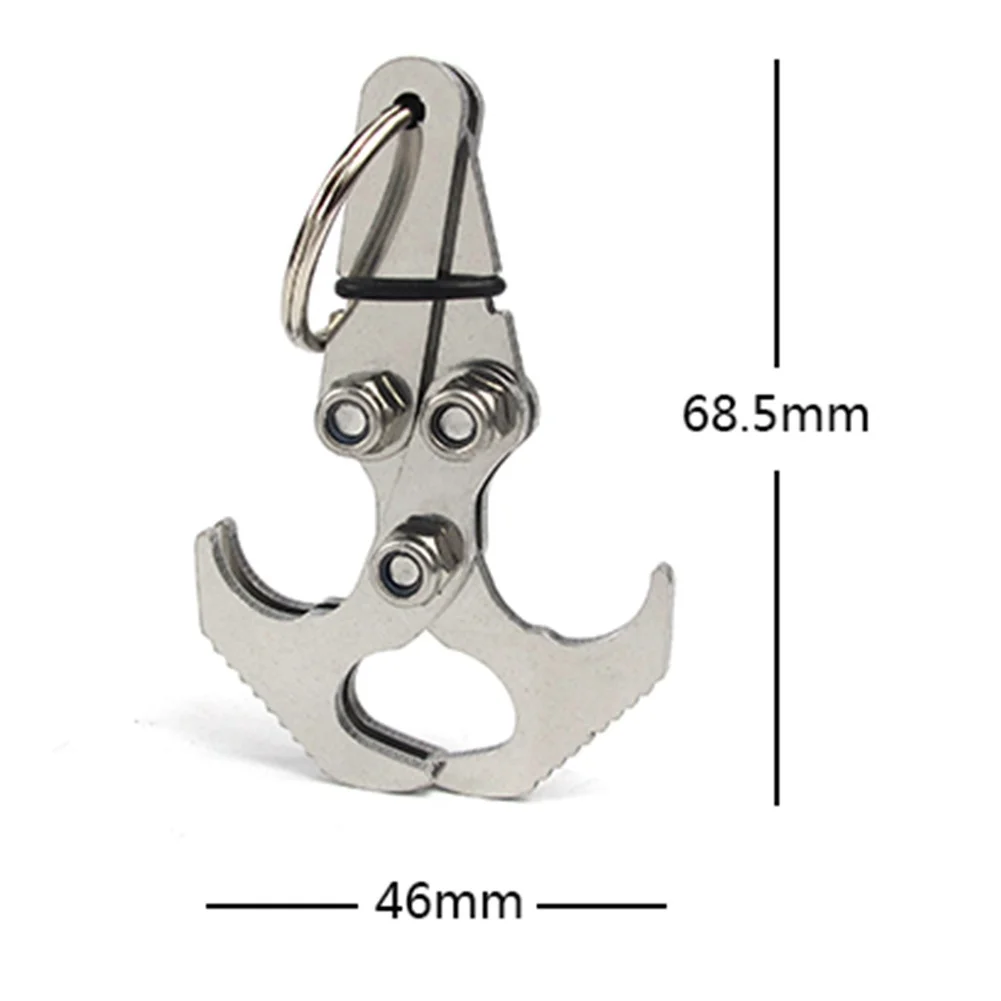Stainless Steel Magnetic Grappling Hook Folding Climbing Claw for